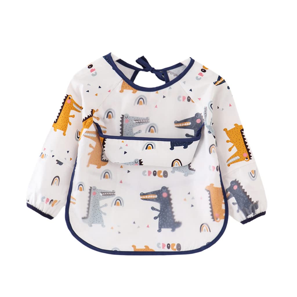 SNOWIE SOFT Sleeved Bib Baby Bib with Pocket, Toddler Bib, Smock, Washable and Lightweight Waterproof Fabric, Fits Bibs for Baby 6 Months+ SNOWIE SOFT Sleeved Bib Baby Bib with Pocket, Toddler Bib, Smock, Washable and Lightweight Waterproof Fabric, Fits Bibs for Baby 6 Months+